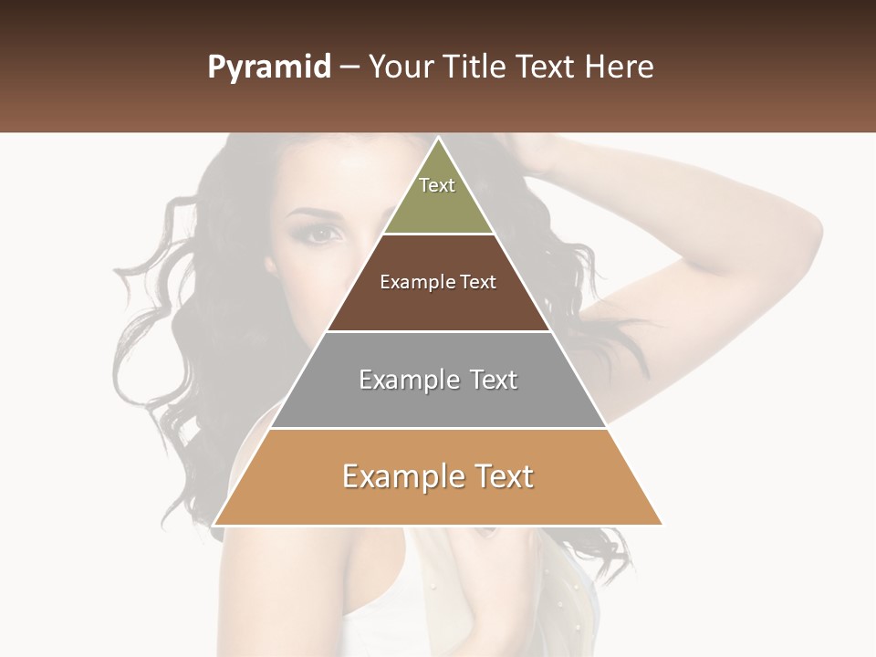 A Woman With Long Dark Hair Is Posing For A Picture PowerPoint Template