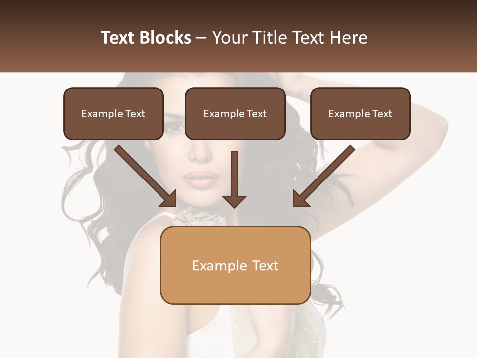 A Woman With Long Dark Hair Is Posing For A Picture PowerPoint Template