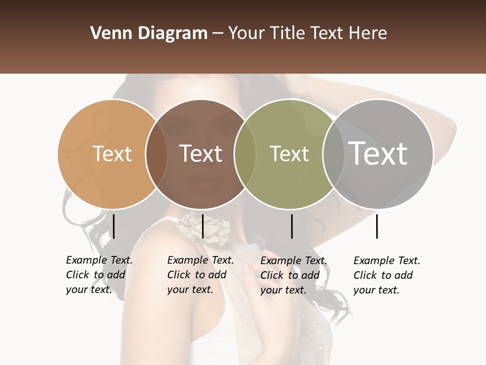 A Woman With Long Dark Hair Is Posing For A Picture PowerPoint Template