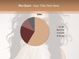A Woman With Long Hair Is Posing For A Picture PowerPoint Template