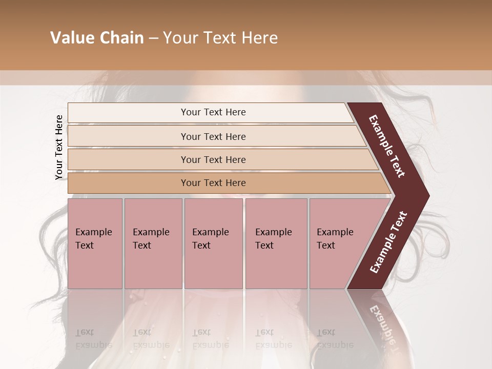 A Woman With Long Hair Is Posing For A Picture PowerPoint Template