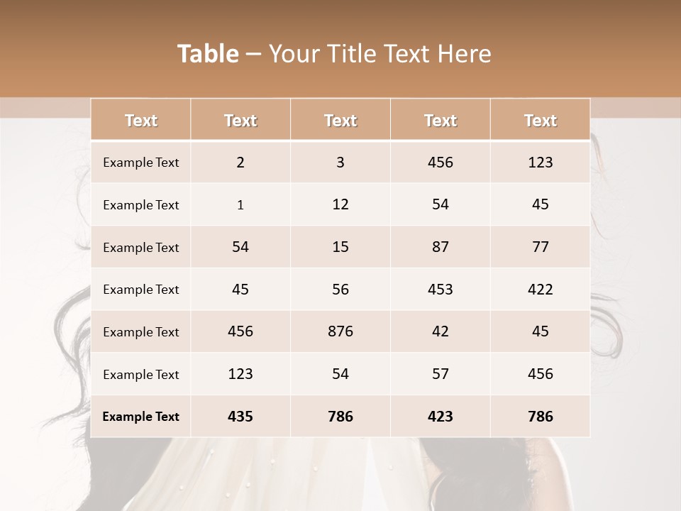 A Woman With Long Hair Is Posing For A Picture PowerPoint Template