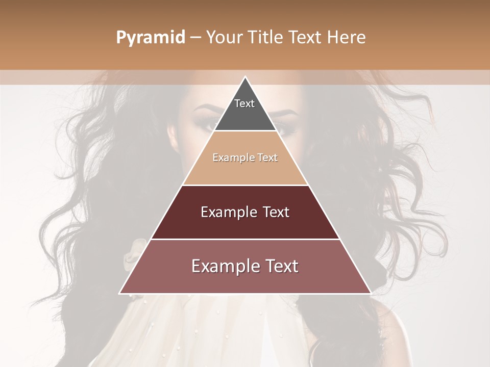 A Woman With Long Hair Is Posing For A Picture PowerPoint Template