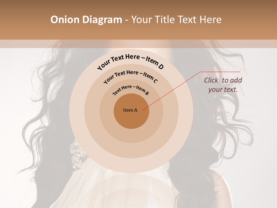 A Woman With Long Hair Is Posing For A Picture PowerPoint Template