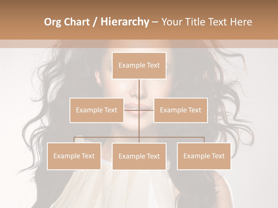 A Woman With Long Hair Is Posing For A Picture PowerPoint Template