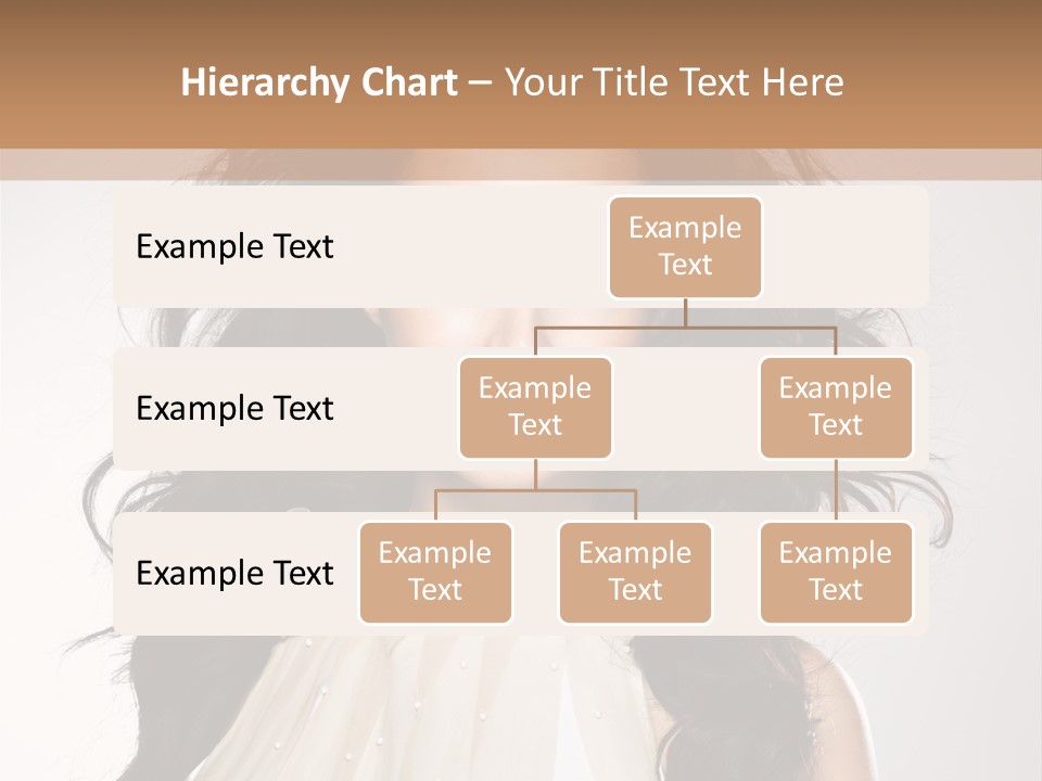 A Woman With Long Hair Is Posing For A Picture PowerPoint Template