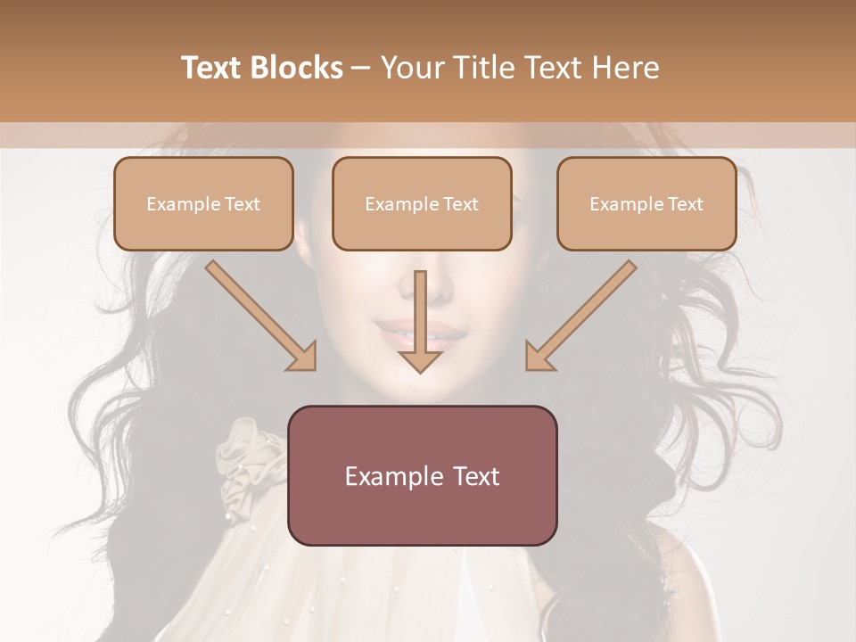 A Woman With Long Hair Is Posing For A Picture PowerPoint Template