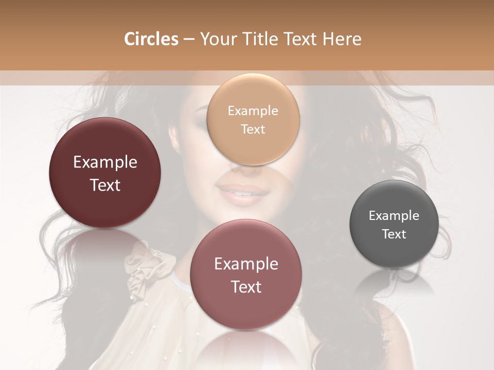 A Woman With Long Hair Is Posing For A Picture PowerPoint Template