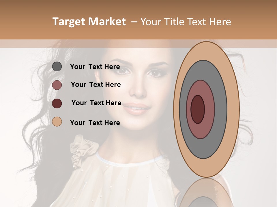 A Woman With Long Hair Is Posing For A Picture PowerPoint Template