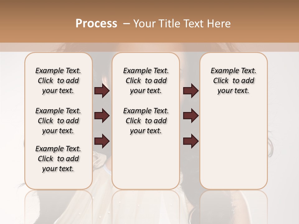 A Woman With Long Hair Is Posing For A Picture PowerPoint Template