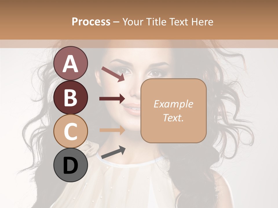 A Woman With Long Hair Is Posing For A Picture PowerPoint Template