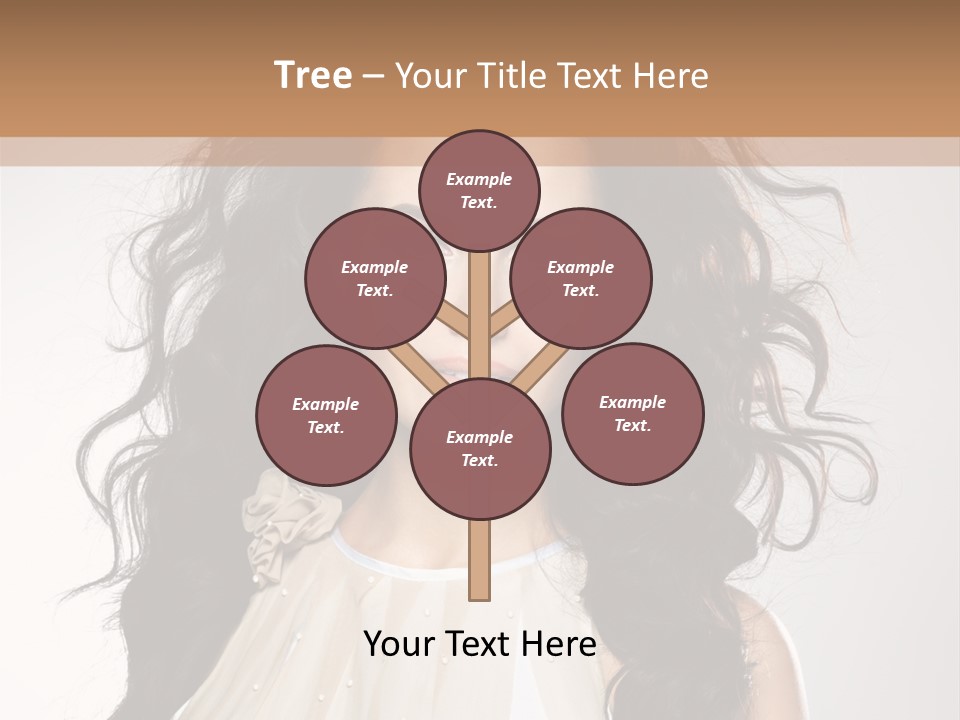 A Woman With Long Hair Is Posing For A Picture PowerPoint Template