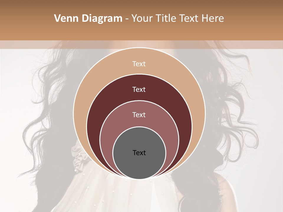 A Woman With Long Hair Is Posing For A Picture PowerPoint Template