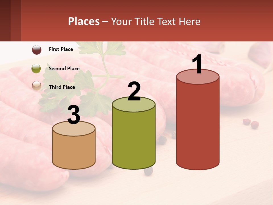 A Bunch Of Sausages With Parsley On Top Of Them PowerPoint Template