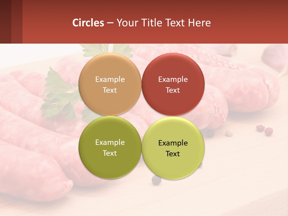 A Bunch Of Sausages With Parsley On Top Of Them PowerPoint Template