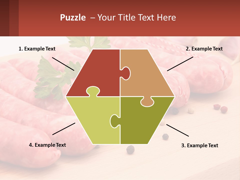 A Bunch Of Sausages With Parsley On Top Of Them PowerPoint Template