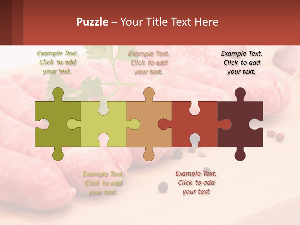 A Bunch Of Sausages With Parsley On Top Of Them PowerPoint Template