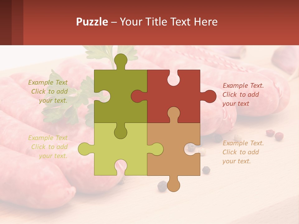 A Bunch Of Sausages With Parsley On Top Of Them PowerPoint Template