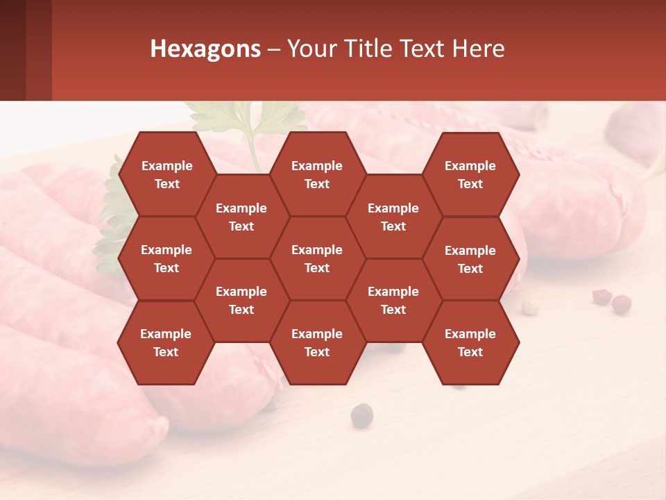 A Bunch Of Sausages With Parsley On Top Of Them PowerPoint Template