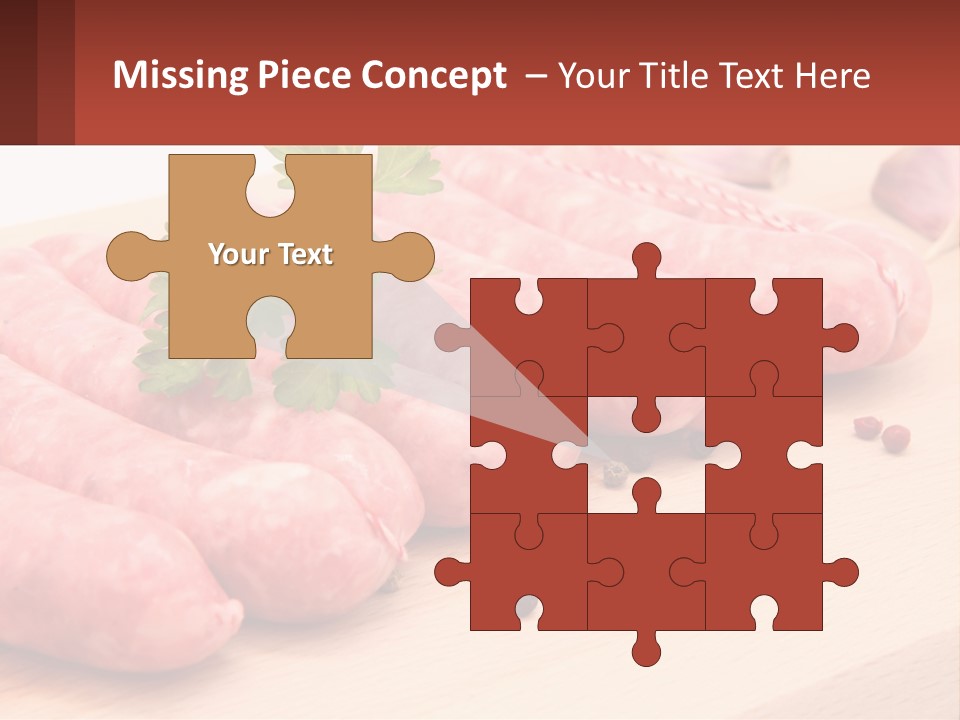 A Bunch Of Sausages With Parsley On Top Of Them PowerPoint Template