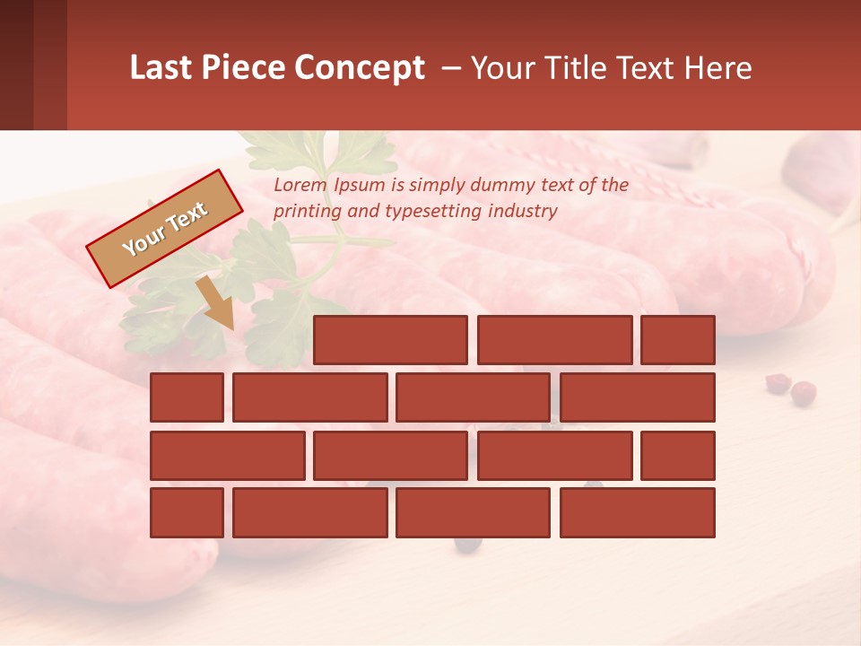 A Bunch Of Sausages With Parsley On Top Of Them PowerPoint Template