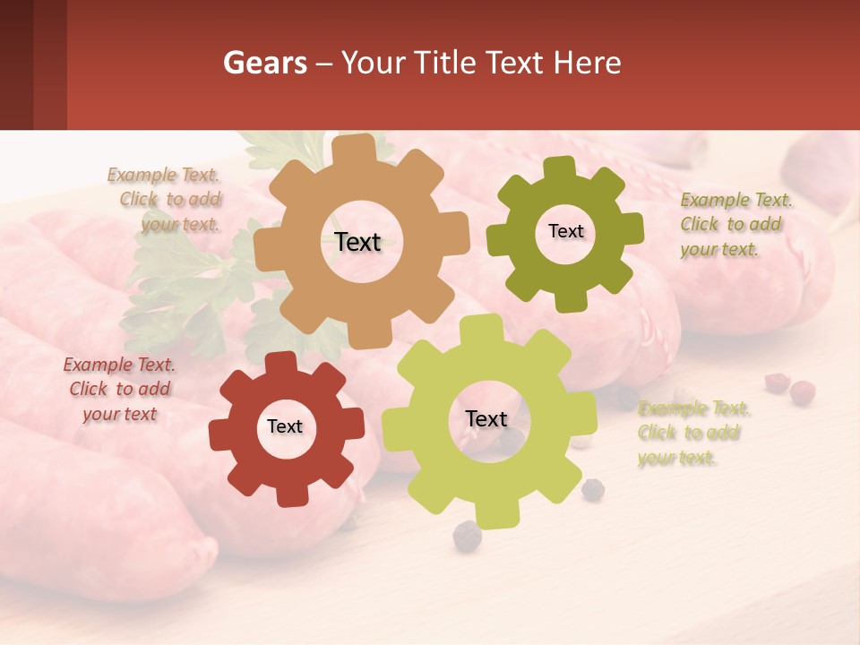 A Bunch Of Sausages With Parsley On Top Of Them PowerPoint Template