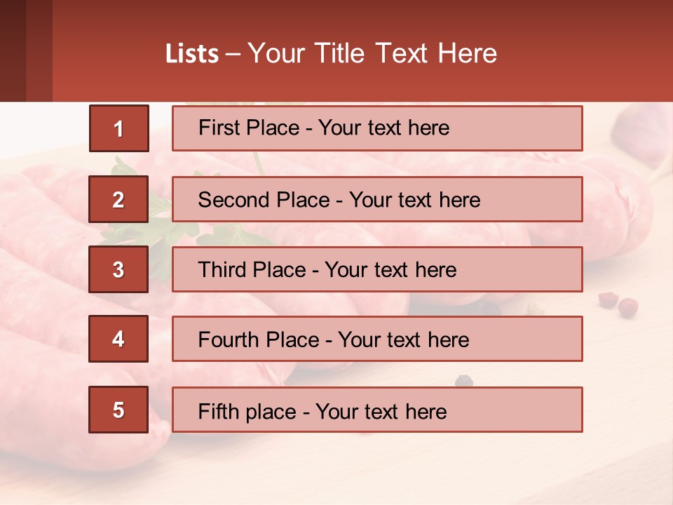 A Bunch Of Sausages With Parsley On Top Of Them PowerPoint Template