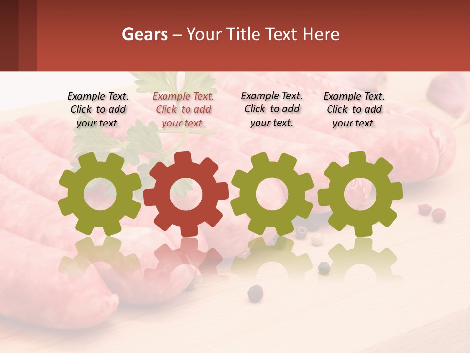 A Bunch Of Sausages With Parsley On Top Of Them PowerPoint Template