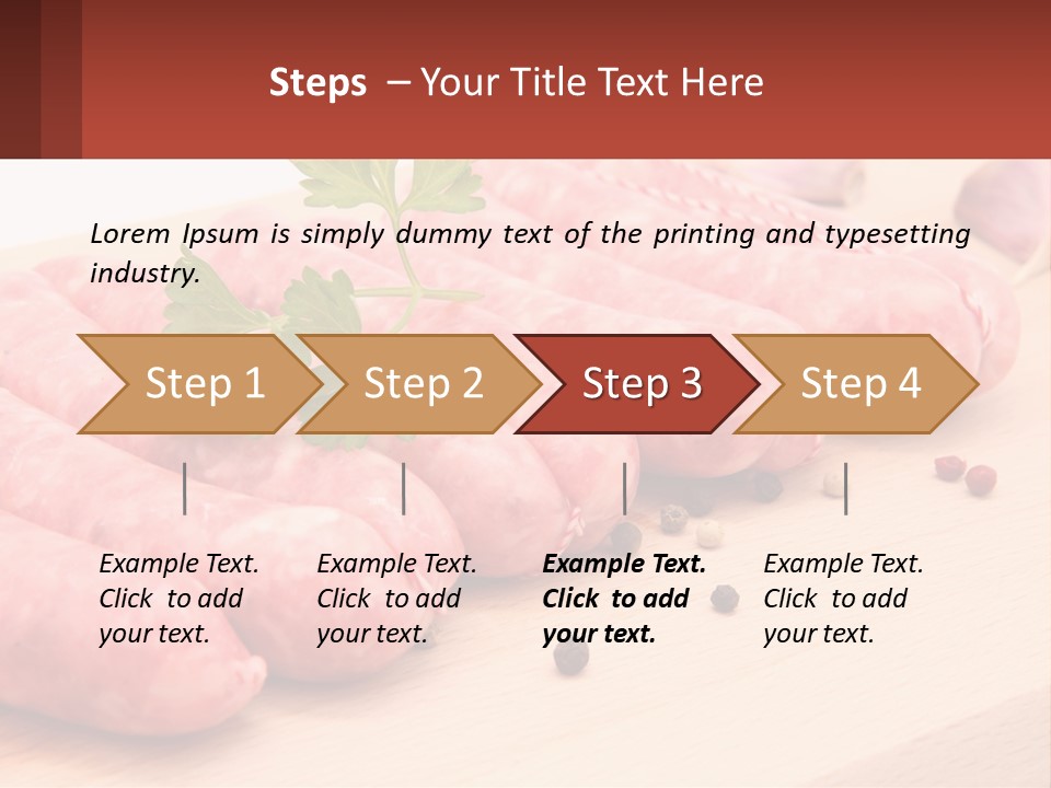 A Bunch Of Sausages With Parsley On Top Of Them PowerPoint Template