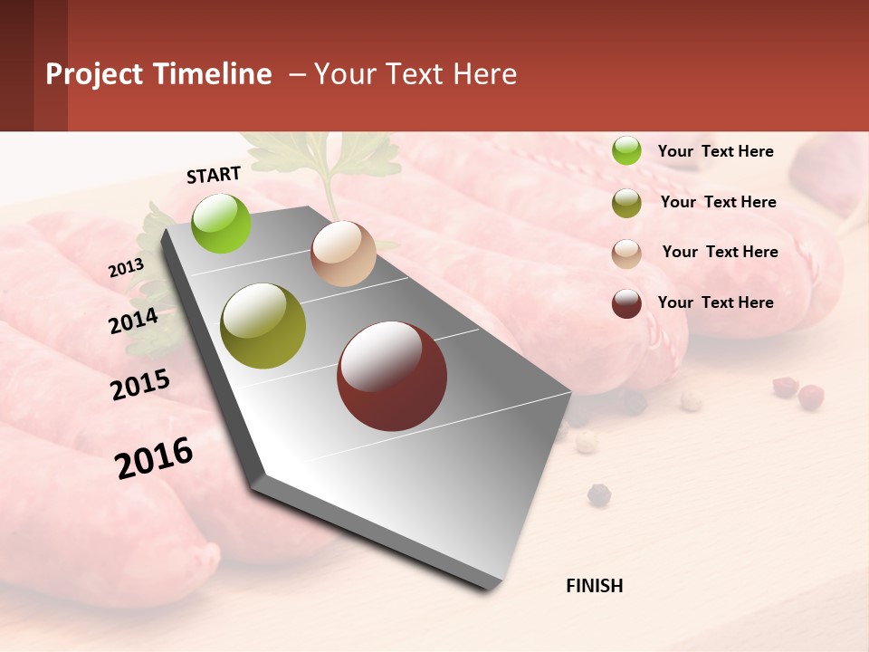 A Bunch Of Sausages With Parsley On Top Of Them PowerPoint Template