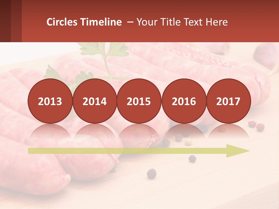 A Bunch Of Sausages With Parsley On Top Of Them PowerPoint Template