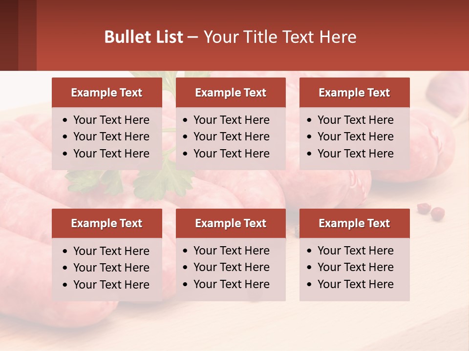 A Bunch Of Sausages With Parsley On Top Of Them PowerPoint Template