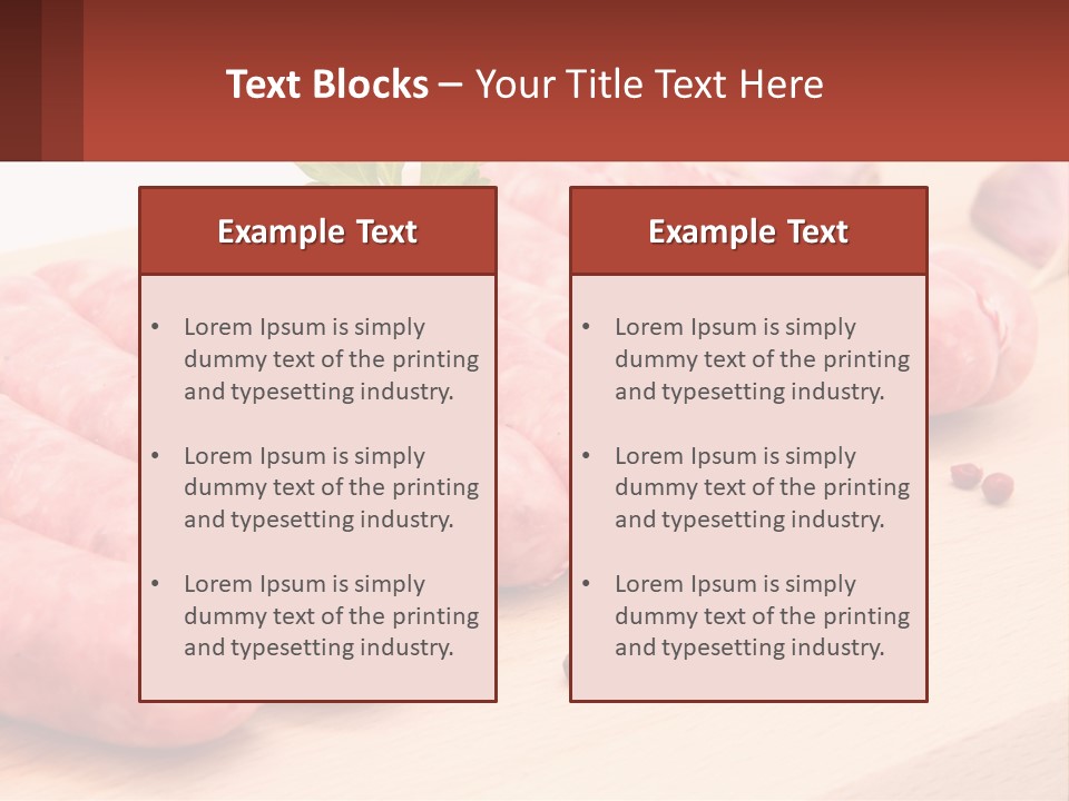 A Bunch Of Sausages With Parsley On Top Of Them PowerPoint Template