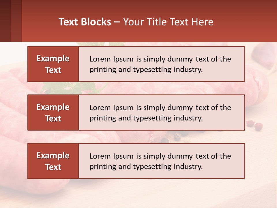 A Bunch Of Sausages With Parsley On Top Of Them PowerPoint Template