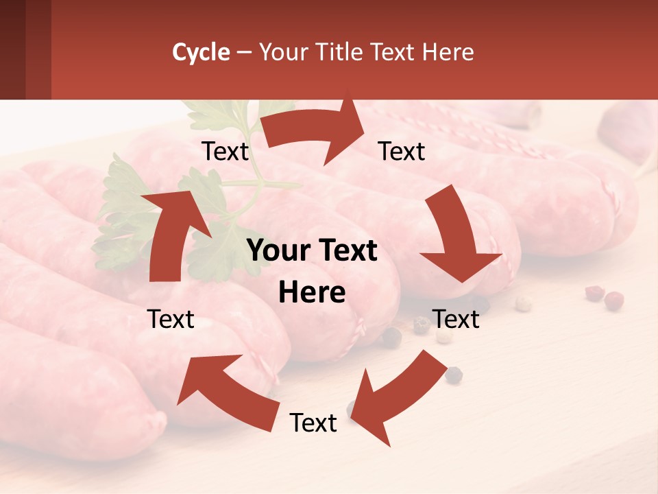 A Bunch Of Sausages With Parsley On Top Of Them PowerPoint Template