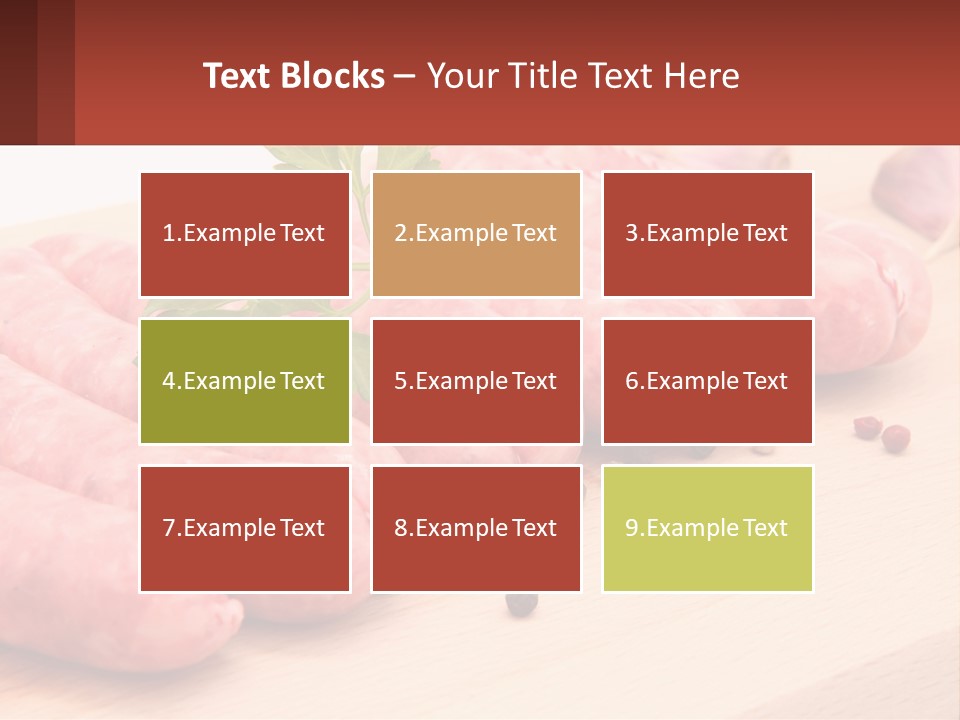 A Bunch Of Sausages With Parsley On Top Of Them PowerPoint Template