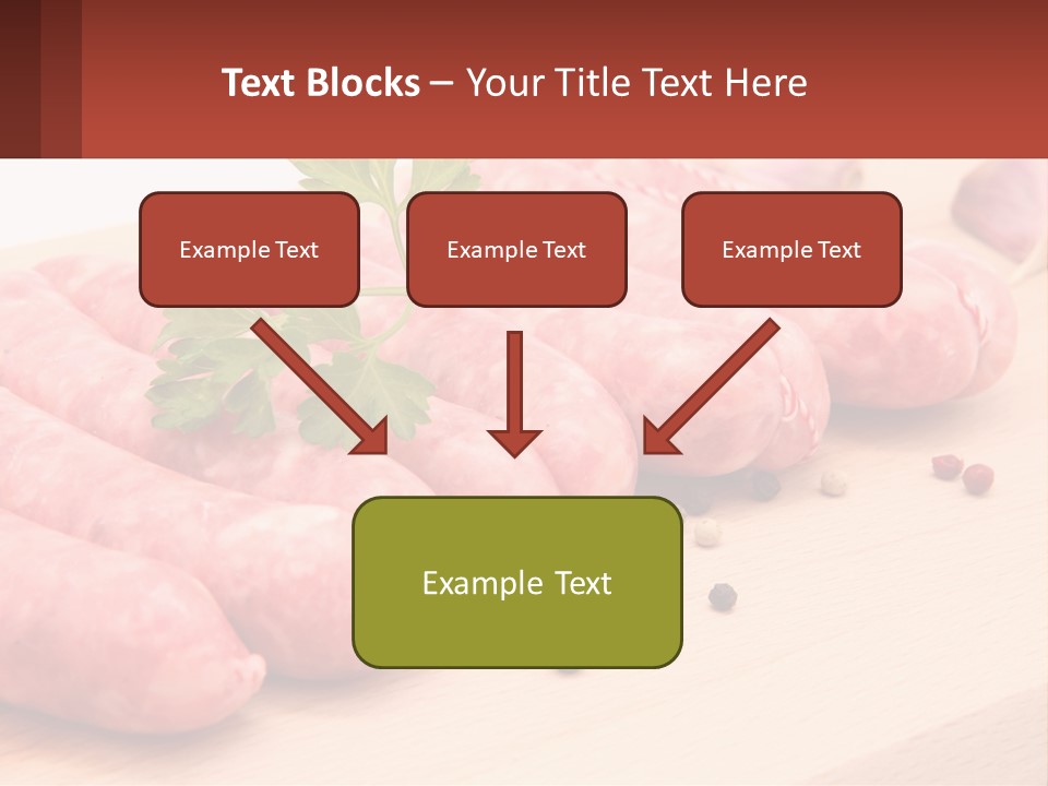 A Bunch Of Sausages With Parsley On Top Of Them PowerPoint Template