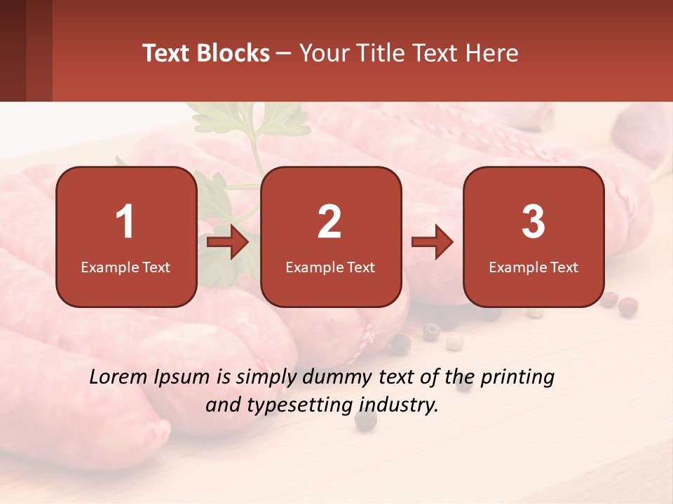 A Bunch Of Sausages With Parsley On Top Of Them PowerPoint Template