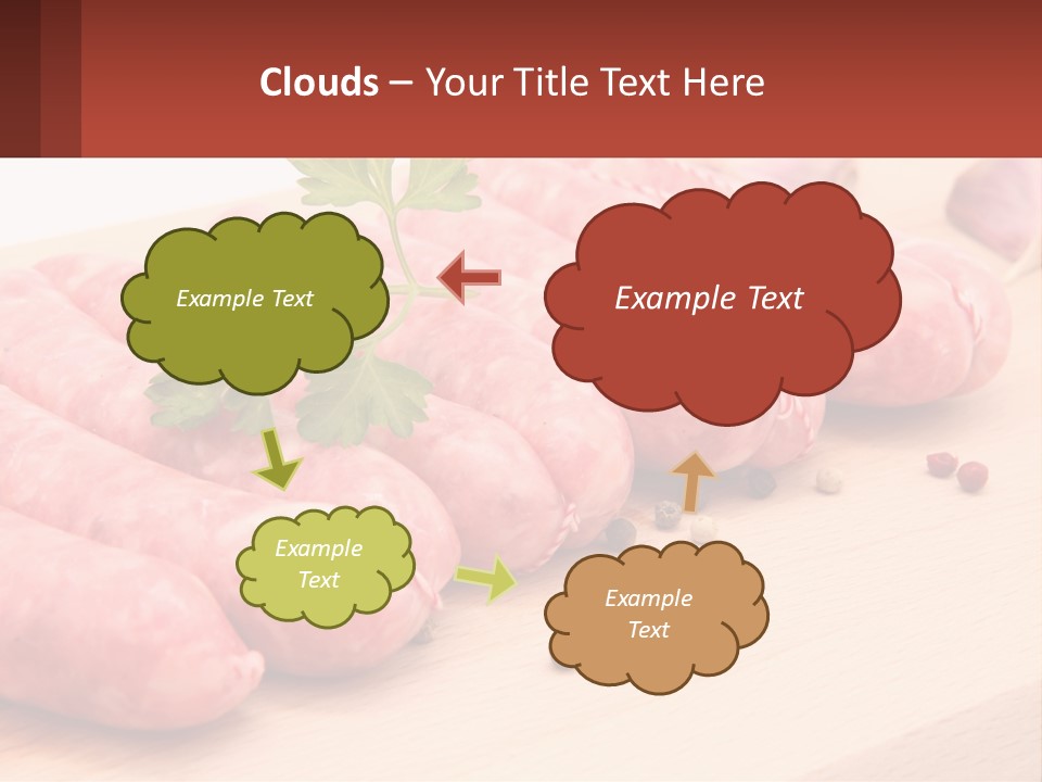 A Bunch Of Sausages With Parsley On Top Of Them PowerPoint Template