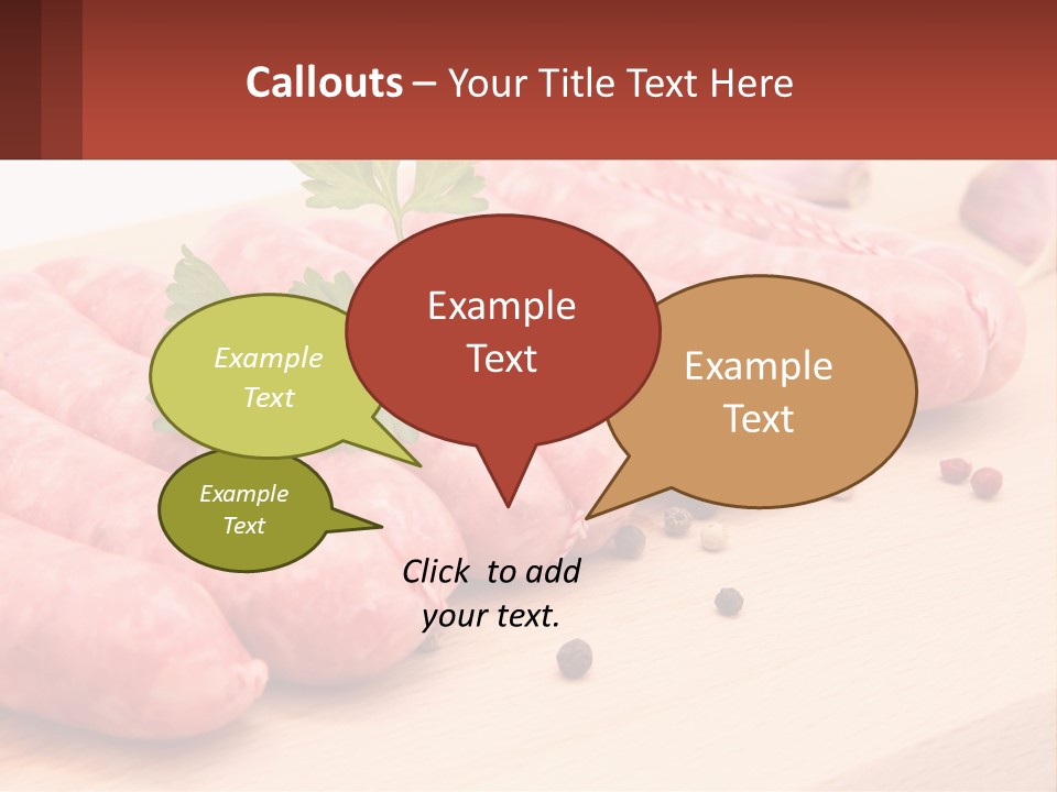 A Bunch Of Sausages With Parsley On Top Of Them PowerPoint Template