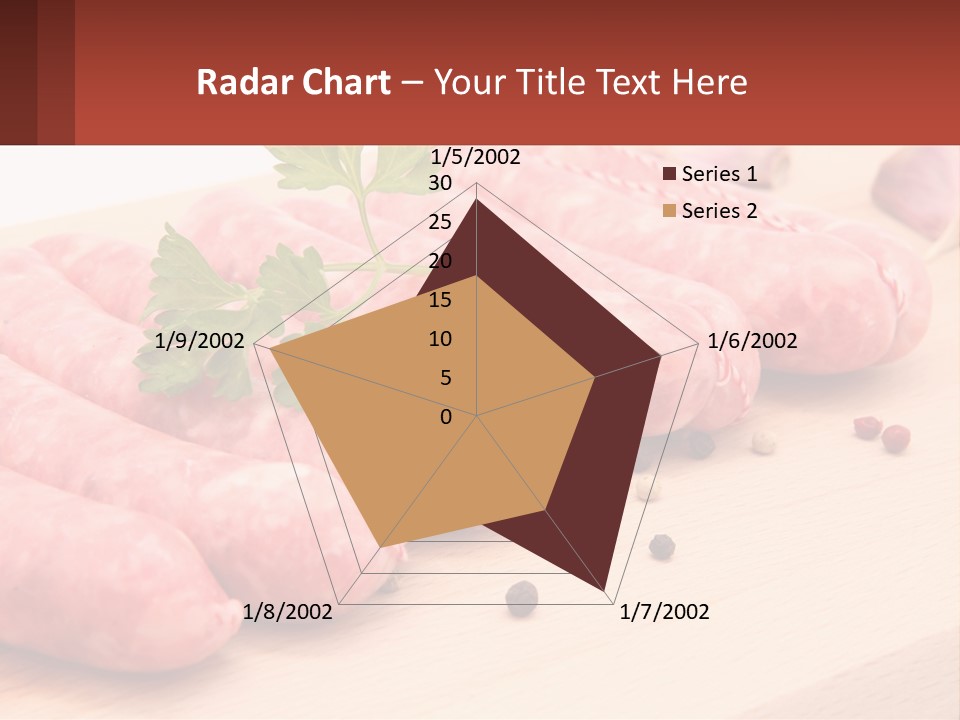 A Bunch Of Sausages With Parsley On Top Of Them PowerPoint Template