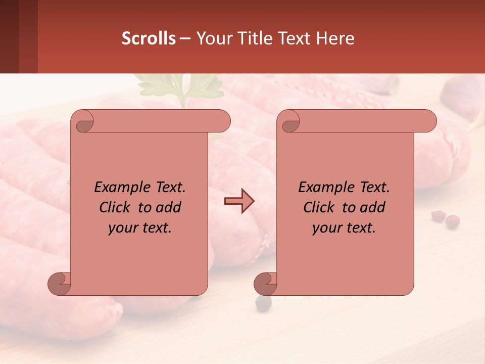 A Bunch Of Sausages With Parsley On Top Of Them PowerPoint Template