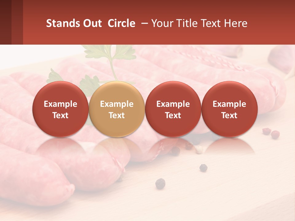 A Bunch Of Sausages With Parsley On Top Of Them PowerPoint Template