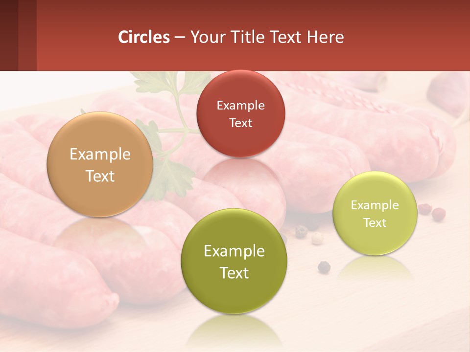 A Bunch Of Sausages With Parsley On Top Of Them PowerPoint Template