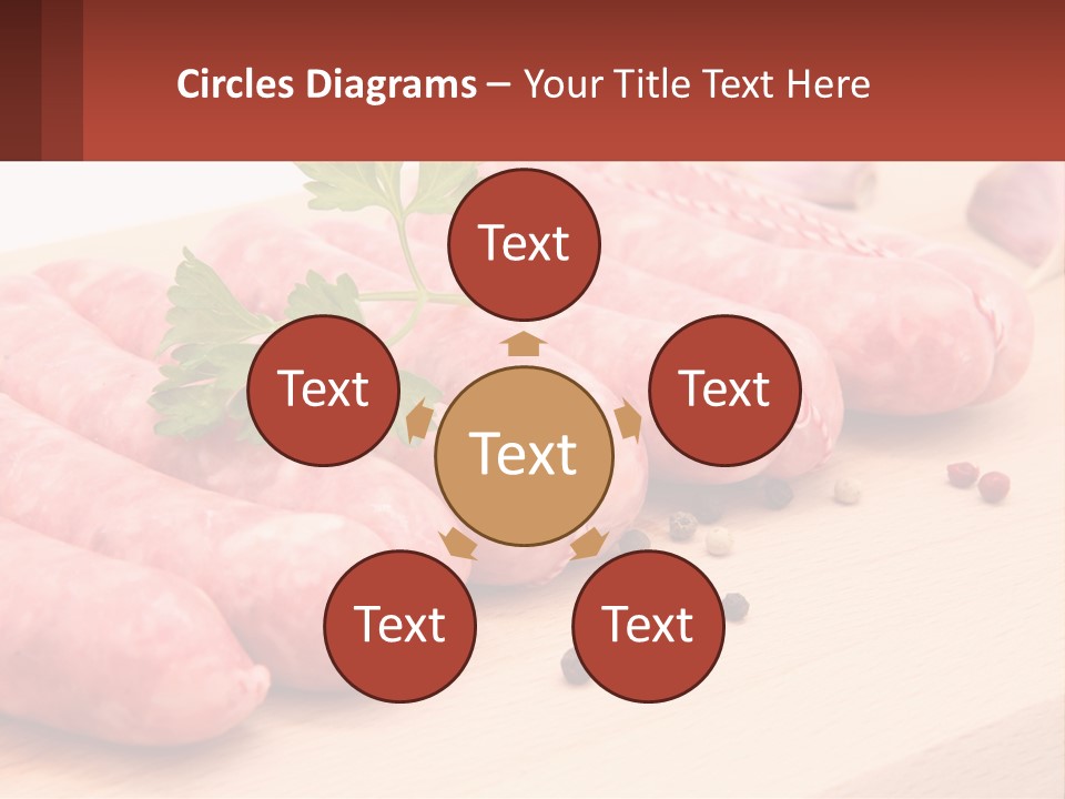 A Bunch Of Sausages With Parsley On Top Of Them PowerPoint Template