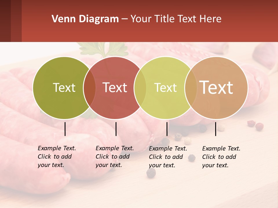 A Bunch Of Sausages With Parsley On Top Of Them PowerPoint Template