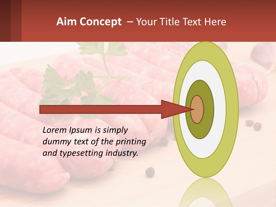 A Bunch Of Sausages With Parsley On Top Of Them PowerPoint Template