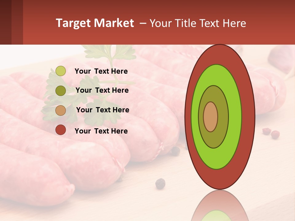 A Bunch Of Sausages With Parsley On Top Of Them PowerPoint Template