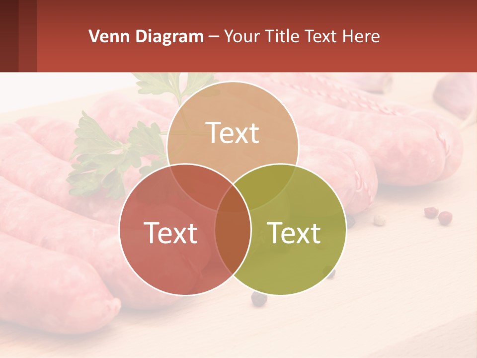 A Bunch Of Sausages With Parsley On Top Of Them PowerPoint Template