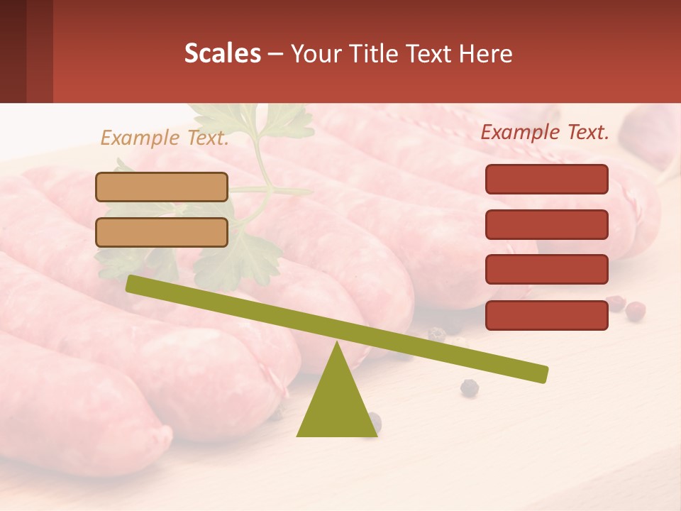 A Bunch Of Sausages With Parsley On Top Of Them PowerPoint Template